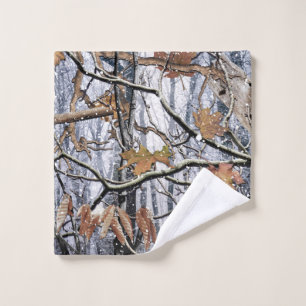 Hunting Camouflage Snow Pattern 3 Wash Cloth