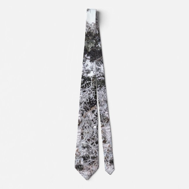 Hunting Camouflage Snow Pattern 4 Tie (Front)