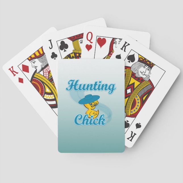 Hunting Chick #3 Playing Cards (Back)