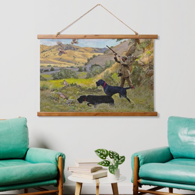 Hunting Chukar partridge  Hanging Tapestry (Living Room)