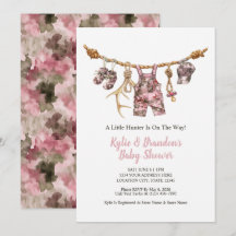 Hunting Clothesline Pink Camo Girl Baby Shower
