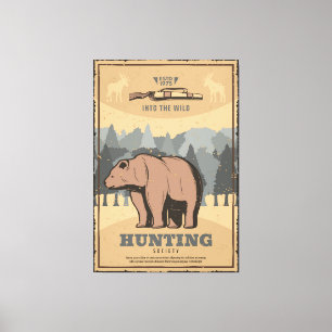 Hunting club canvas print