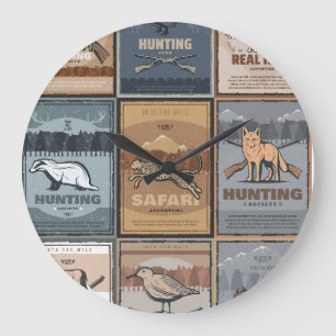 Hunting club large clock