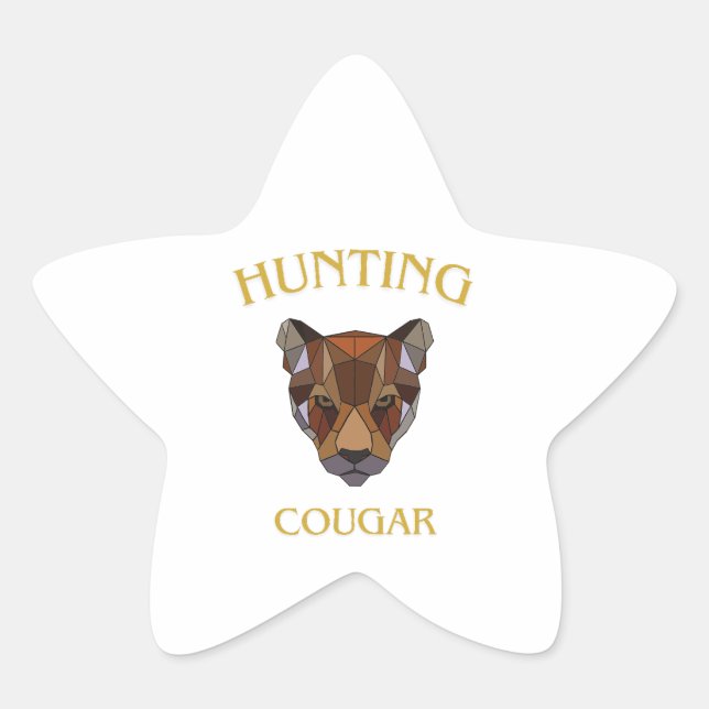 hunting cougar sticker (Front)