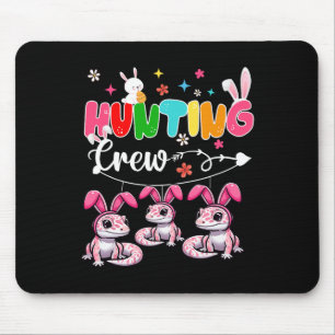 Hunting Crew Three Easter Bunny Geckos Hunting Egg Mouse Mat