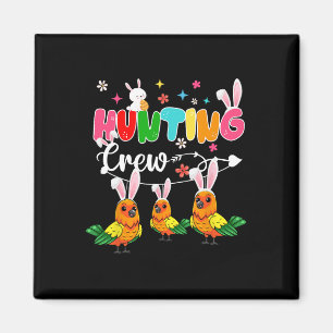 Hunting Crew Three Easter Bunny Sun Conures Huntin Magnet