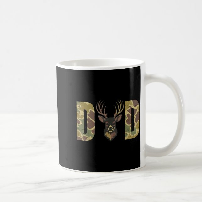 Hunting Dad Camo Deer Hunting Gift From Son Daught Coffee Mug (Right)