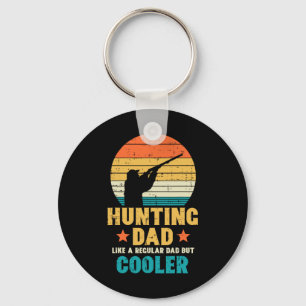 Hunting Dad Cooler Retro Fathers Day Hunter Daddy Key Ring