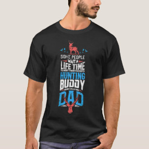 Hunting Dad Hunting Buddy with bulldog pets T-Shirt