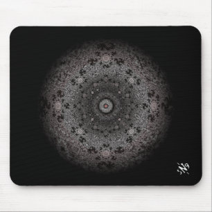 Hunting dark sketch of an eye-like form mouse mat