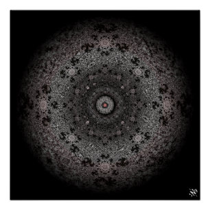 Hunting dark sketch of an eye-like form poster