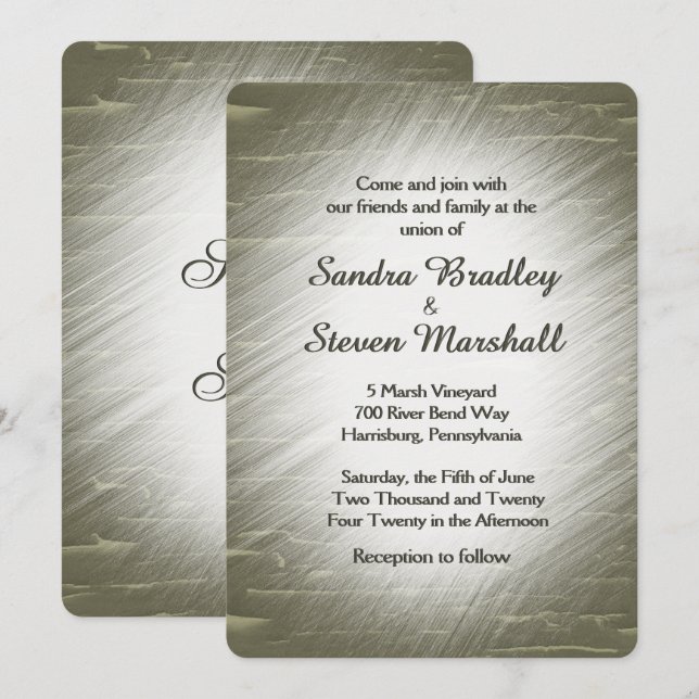 Hunting Design Wedding Invitation (Front/Back)