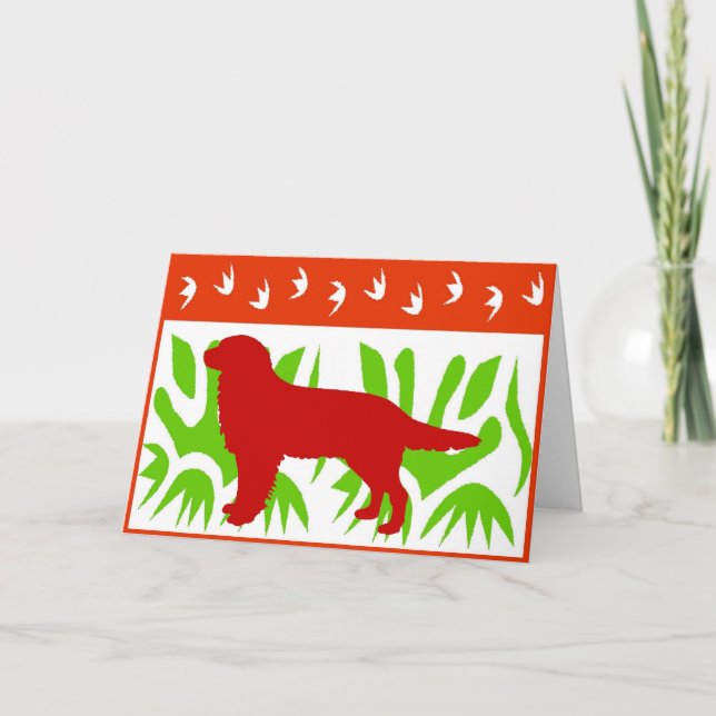Hunting Dog Christmas Holiday Card (Front)