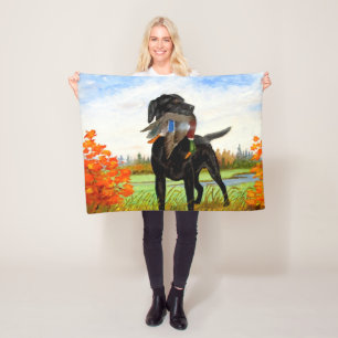 Hunting Dog Fleece Blanket