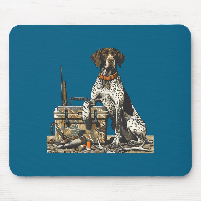 Hunting Dog Inter Bird Dog Duck Hunter Camo Retrie Mouse Mat (Front)