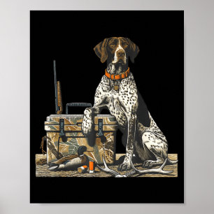 Hunting Dog Inter Bird Dog Duck Hunter Camo Retrie Poster