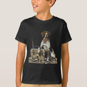 Hunting Dog Inter Bird Dog Duck Hunter Camo Retrie T-Shirt