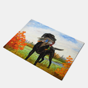 Hunting Dog Painting Door Mat