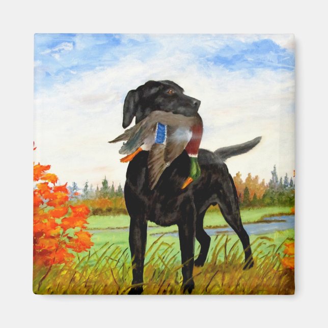 Hunting Dog Painting Magnet (Front)