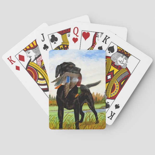 Hunting Dog Painting Playing Cards (Back)