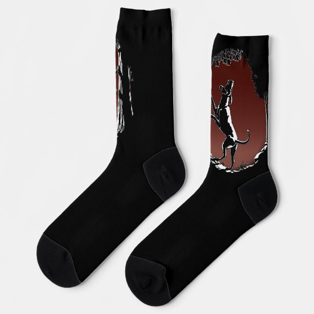 Hunting Dog Socks Hound Dog Socks Customize (Left)