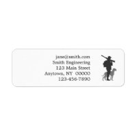 Hunting dog with hunter - Choose background colour
