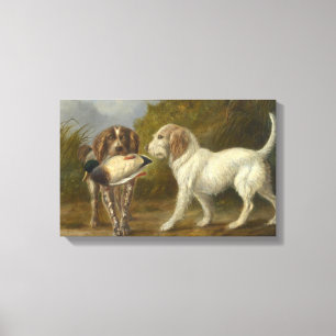Hunting Dogs (by Carlo Ademollo) Canvas Print