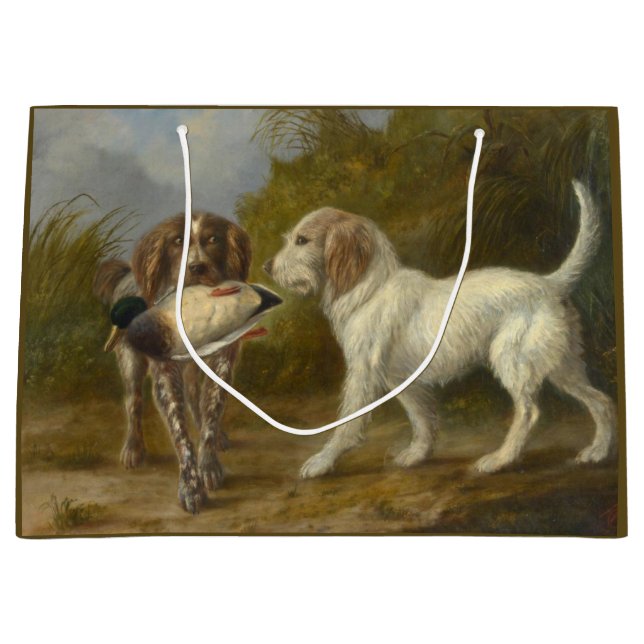 Hunting Dogs (by Carlo Ademollo) Large Gift Bag (Front)