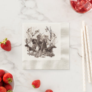 Hunting dogs ,Gun dogs,Hunting season  Napkin