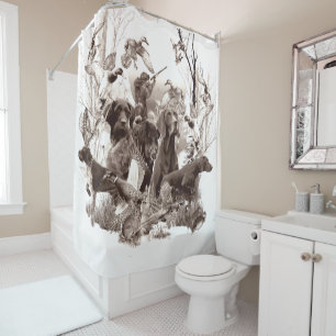 Hunting dogs ,Gun dogs,Hunting season Shower Curtain