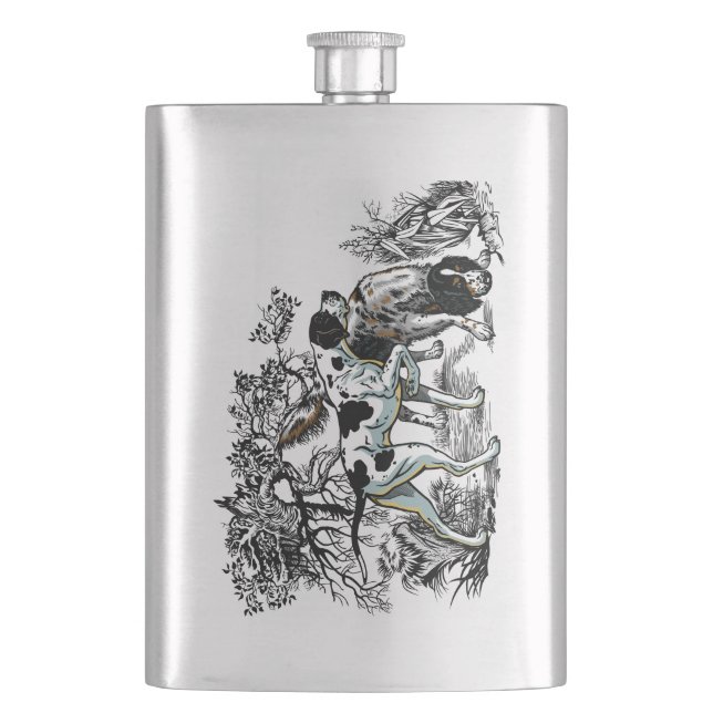 hunting dogs hip flask (Front)