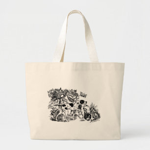 hunting dogs large tote bag