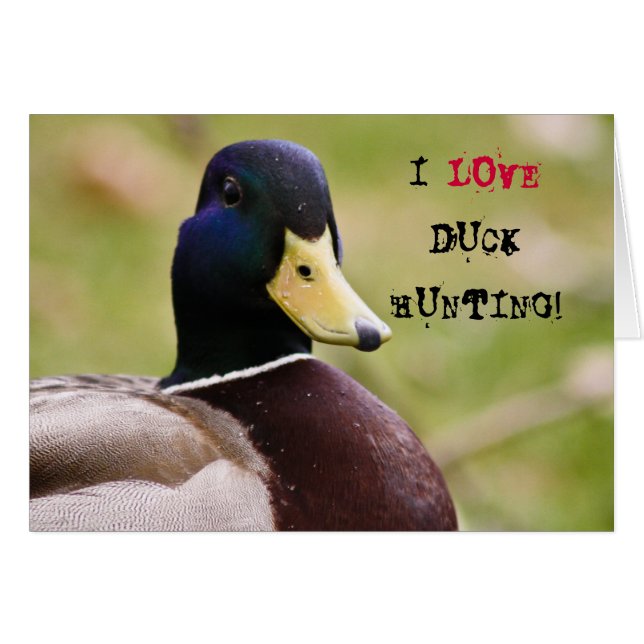 Hunting Duck Card (Front Horizontal)