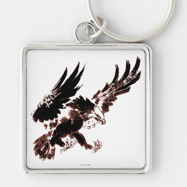 Hunting Eagle Keychain (Front)