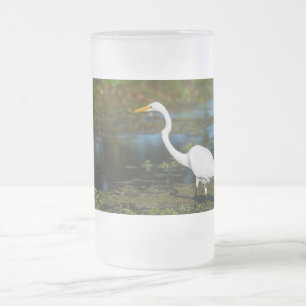 Hunting Egret Frosted Mug