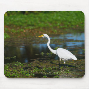 Hunting Egret Mouse Mat