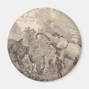 Hunting Elephants Magnet