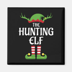 Hunting Elf Family Matching Group Christmas Magnet