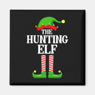 Hunting Elf Family Matching Group Funny Christmas  Magnet