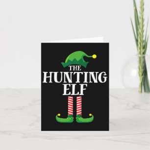 Hunting Elf Matching Family Group Christmas Party  Card