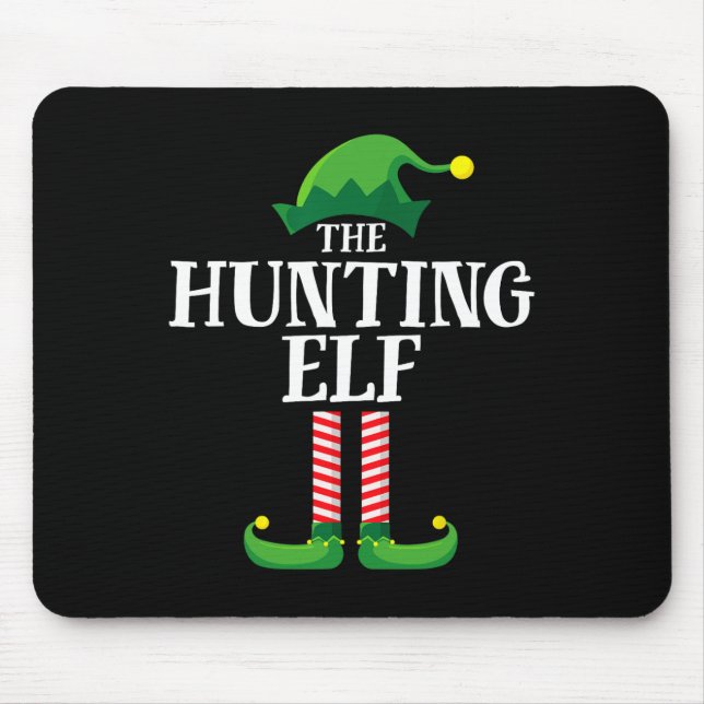 Hunting Elf Matching Family Group Christmas Party  Mouse Mat (Front)