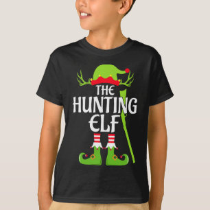 Hunting Elf Matching Family Group Christmas Party T-Shirt