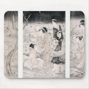 Hunting fireflies at nightfall, 1796-97 mouse mat