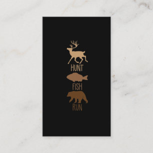 Hunting Fishing Bear Outdoor Wilderness Camping Business Card