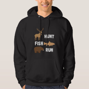 Hunting Fishing Bear Wilderness Hunter Camping Hoodie