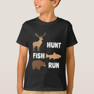 Hunting Fishing Bear Wilderness Hunter Camping T-Shirt