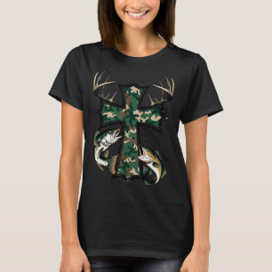 Hunting Fishing Faith - Christian Hunter Fisherman T-Shirt