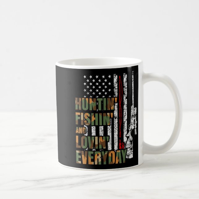 Hunting Fishing Loving Everyday American Deer Hunt Coffee Mug (Right)