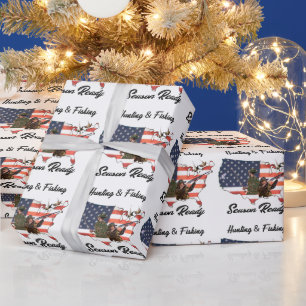 Hunting & Fishing  T-Shirt Trucker Hat Button Tape Wrapping Paper