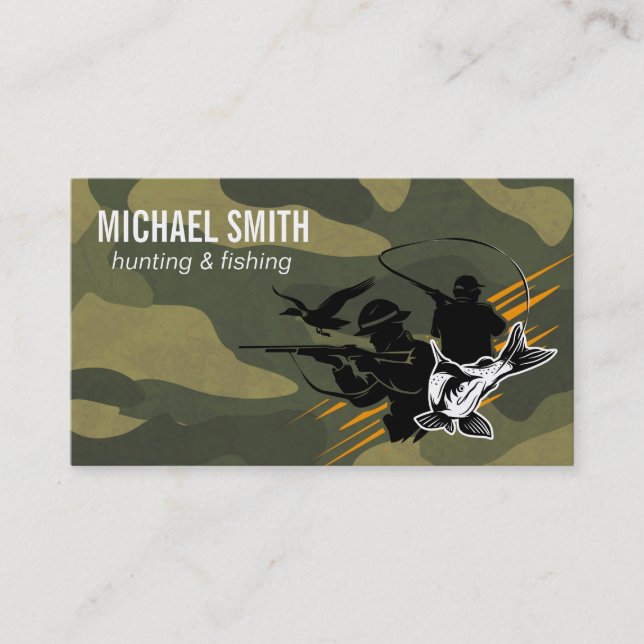 Hunting Fishing | Wild Life  Business Card (Front)